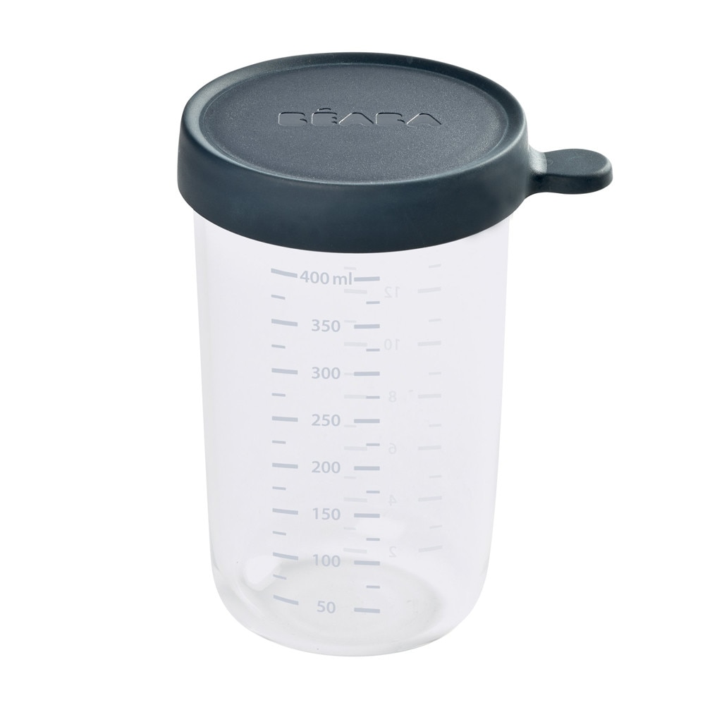 Recipient ermetic sticla 400ml Albastru Beaba