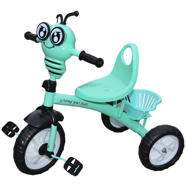 Tricicleta cu pedale muzicala si lumini Fluturas , Turcoaz , Robentoys