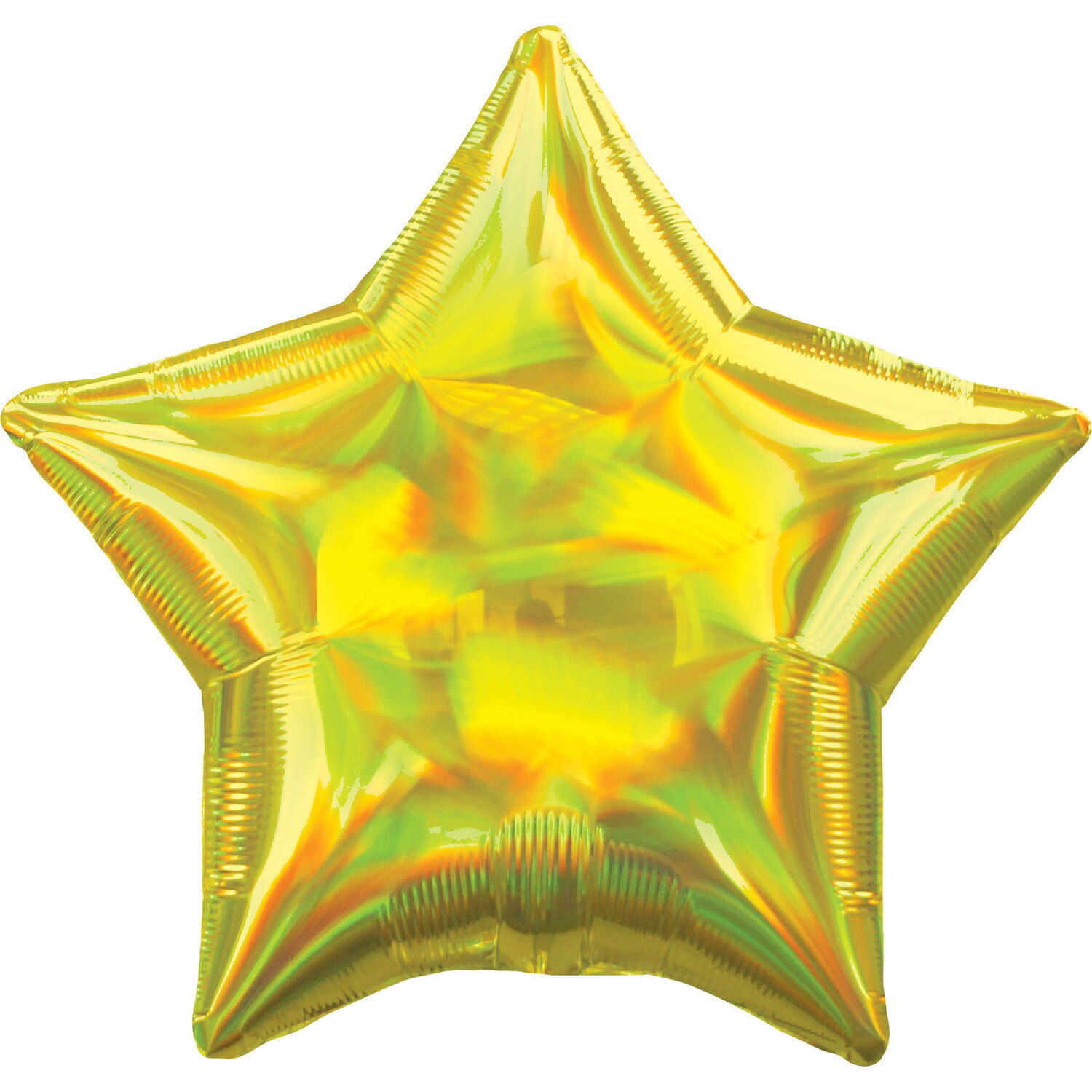 Balon folie stea Holographic Iridescent auriu / gold 43cm