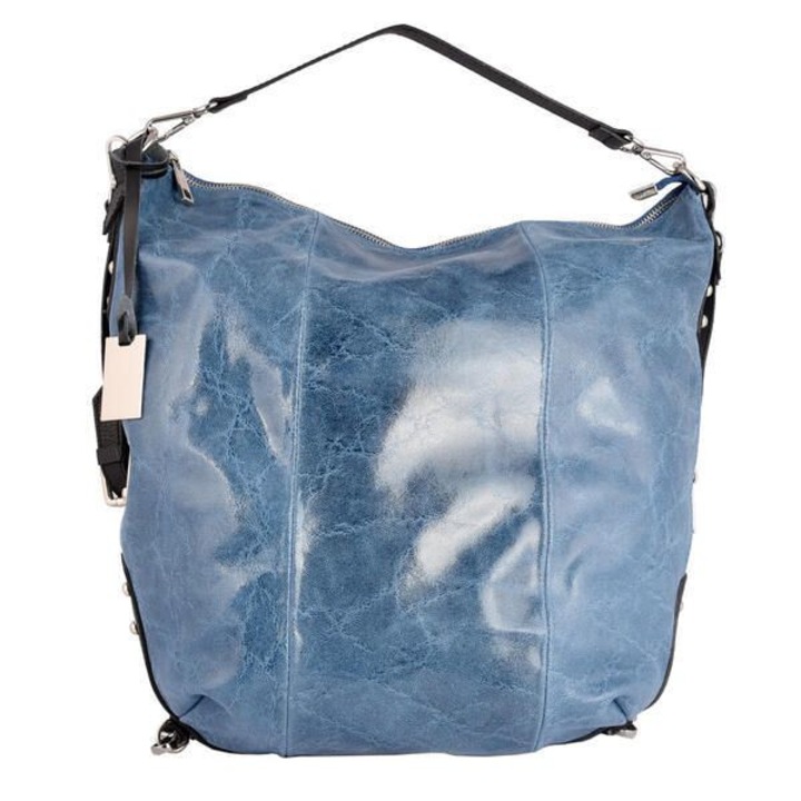 Geanta din piele, EMILIO MASI, albastru, 39x39x30