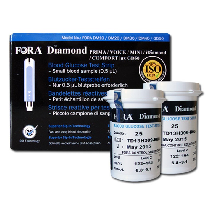 Fora Diamond Vércukorszint-tesztek x50 darab