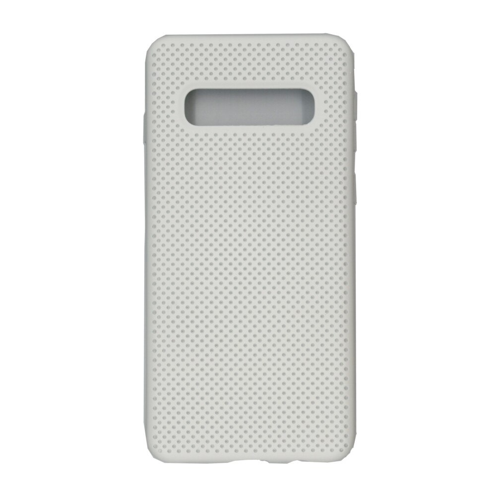 Husa din silicon cu perforatii si interior de microfibra pentru Samsung Galaxy S10 Plus - Eurocell High End Gri