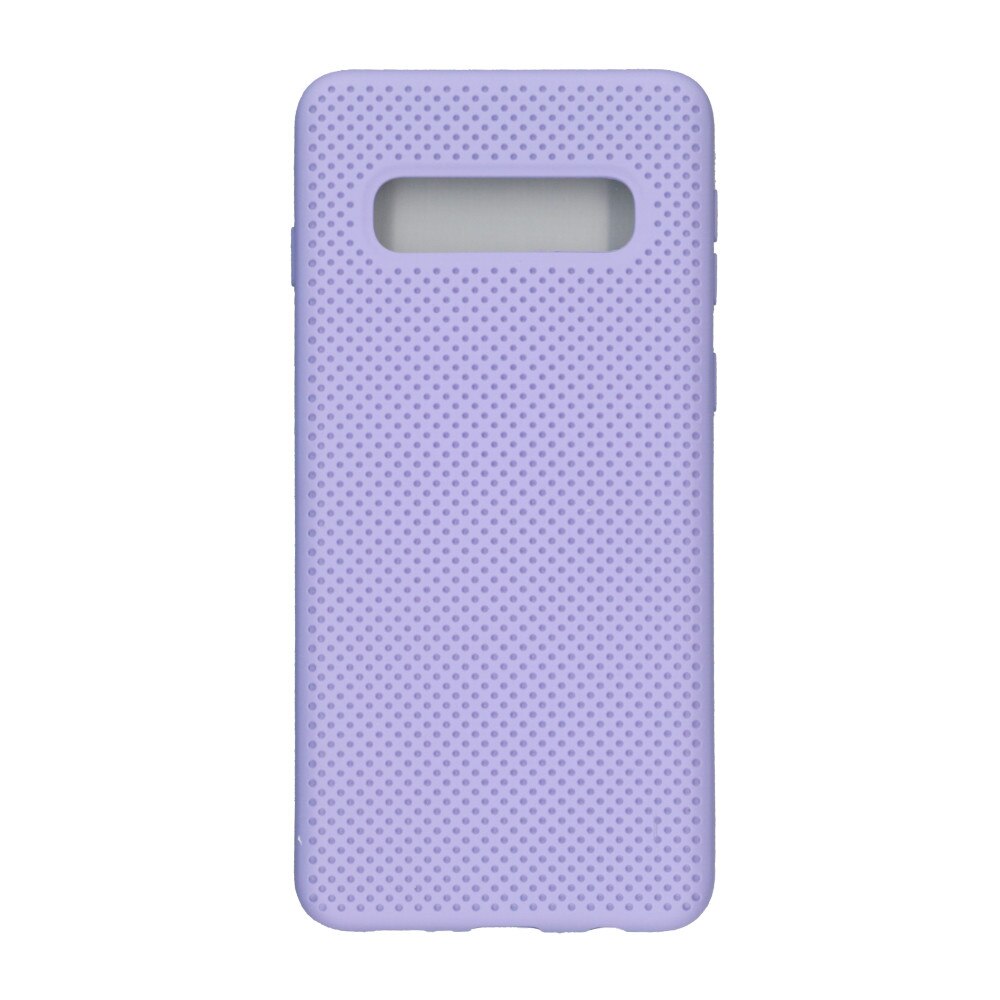 Husa din silicon cu perforatii si interior de microfibra pentru Samsung Galaxy S10 - Eurocell High End, Mov