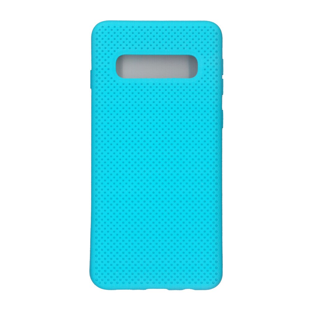 Husa din silicon cu perforatii si interior de microfibra pentru Samsung Galaxy S10 - Eurocell High End, Blue