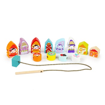 Jucarie din lemn, Cubika, “Joc de indemanare, Papusi” Jucarie din lemn, Cubika, “Joc de indemanare, Papusi”