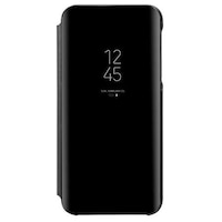 husa flip mirror clear view samsung j6 plus 2018 black cu stand imagen 8_0_
0