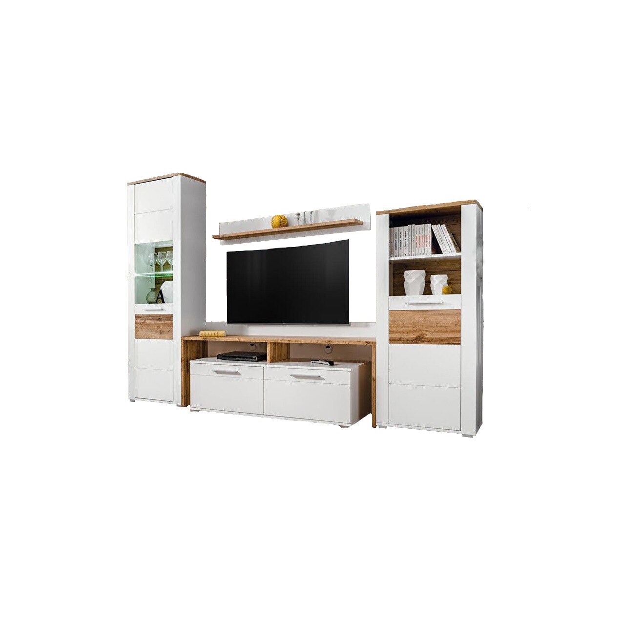 Biblioteca Lily, Cb, Alb/Maro, 2478x470x1934 mm