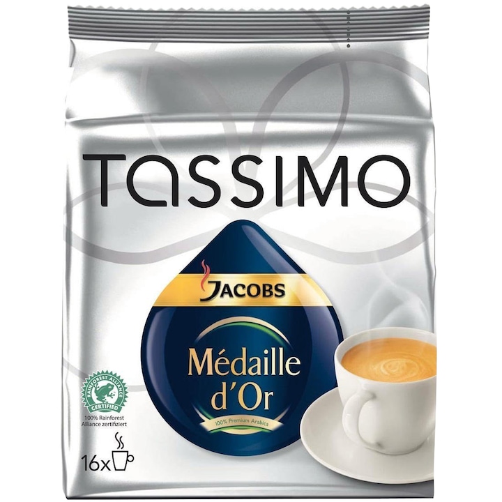 Кафе Tassimo Jacobs Medaille d'Or, 16 капсули, 111 гр