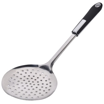 Spumiera din aluminiu, Zola, cu maner negru, 32 cm Spumiera din aluminiu, Zola, cu maner negru, 32 cm