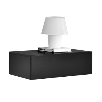 Comoda Model 1, en.casa, MDF, 46 x 30 x 15 cm, cu 1 sertar - negru lucios Comoda Model 1, en.casa, MDF, 46 x 30 x 15 cm, cu 1 sertar - negru lucios
