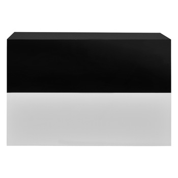 Set 2 x comoda suspendata cu 2 sertare Model 10, en.casa, MDF, 46 x 30 x 15 cm- alb lacuit lucios/negru lacuit lucios Set 2 x comoda suspendata cu 2 sertare Model 10, en.casa, MDF, 46 x 30 x 15 cm- alb lacuit lucios/negru lacuit lucios