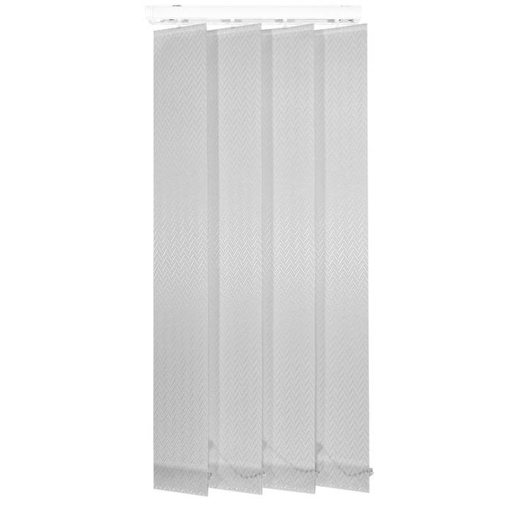 Jaluzele verticale 127mm, L80 x H140 cm, material Barbara 01, Alb