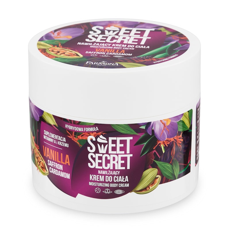 Unt de corp hidratant Sweet Secret cu aroma de vanilie si sofran, 200 ml