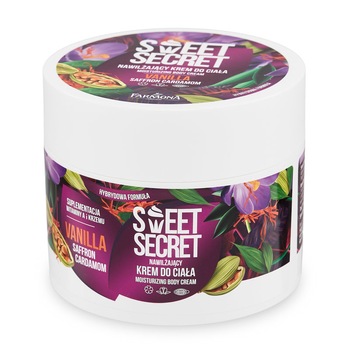 Unt de corp hidratant Sweet Secret cu aroma de vanilie si sofran, 200 ml Unt de corp hidratant Sweet Secret cu aroma de vanilie si sofran, 200 ml