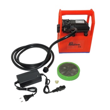 Pompa dubla de stropit cu presiune montata pe cadru PORTABIL cu maner alimentata cu acumulator 12V-12Ah - Pandora , presiune 6,9 bar Pompa dubla de stropit cu presiune montata pe cadru PORTABIL cu maner alimentata cu acumulator 12V-12Ah - Pandora , presiune 6,9 bar
