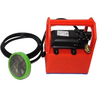 Pompa de stropit cu presiune cu doua motoare 12Vdc alimentata cu acumulator 12Ah - Pandora, doua trepte de presiune 5,5bar si 6,9 bar cu cadru PORTABIL cu maner Grandepo Pompa de stropit cu presiune cu doua motoare 12Vdc alimentata cu acumulator 12Ah - Pandora, doua trepte de presiune 5,5bar si 6,9 bar cu cadru PORTABIL cu maner Grandepo