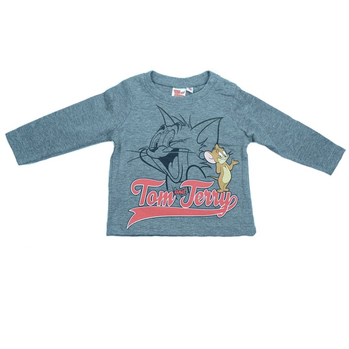 Bluza cu maneca lunga pentru baieti Sun City Tom si Jerry RH0080-68, Gri 18406