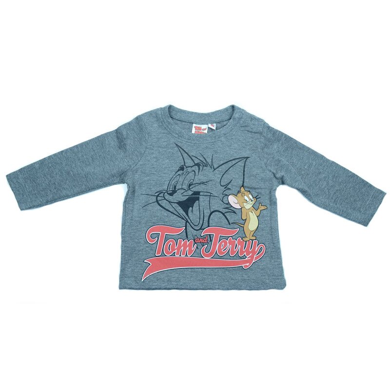 Bluza cu maneca lunga baieti Sun City Tom si Jerry RH0080, Gri