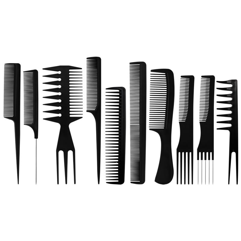 Set 10 piepteni Oranjollie pentru coafat, tapat si tuns