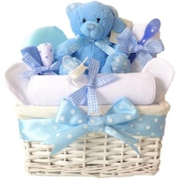Cos Cadou Baietel Baby Shower, 12 Piese
