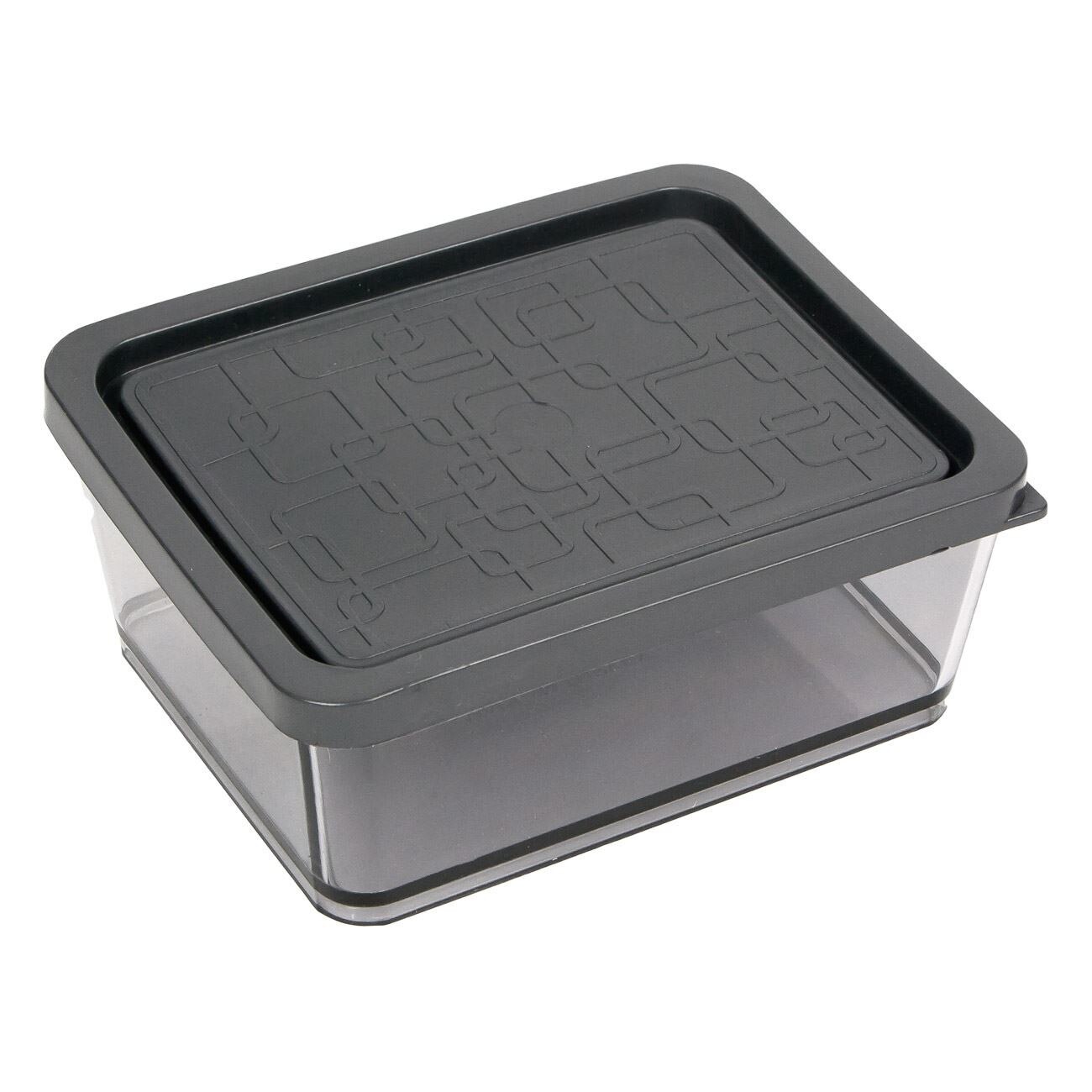 Cutie depozitare, Zola, transarenta cu capac gri , 180 ml