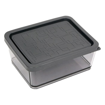 Cutie depozitare, Zola, transarenta cu capac gri , 180 ml Cutie depozitare, Zola, transarenta cu capac gri , 180 ml