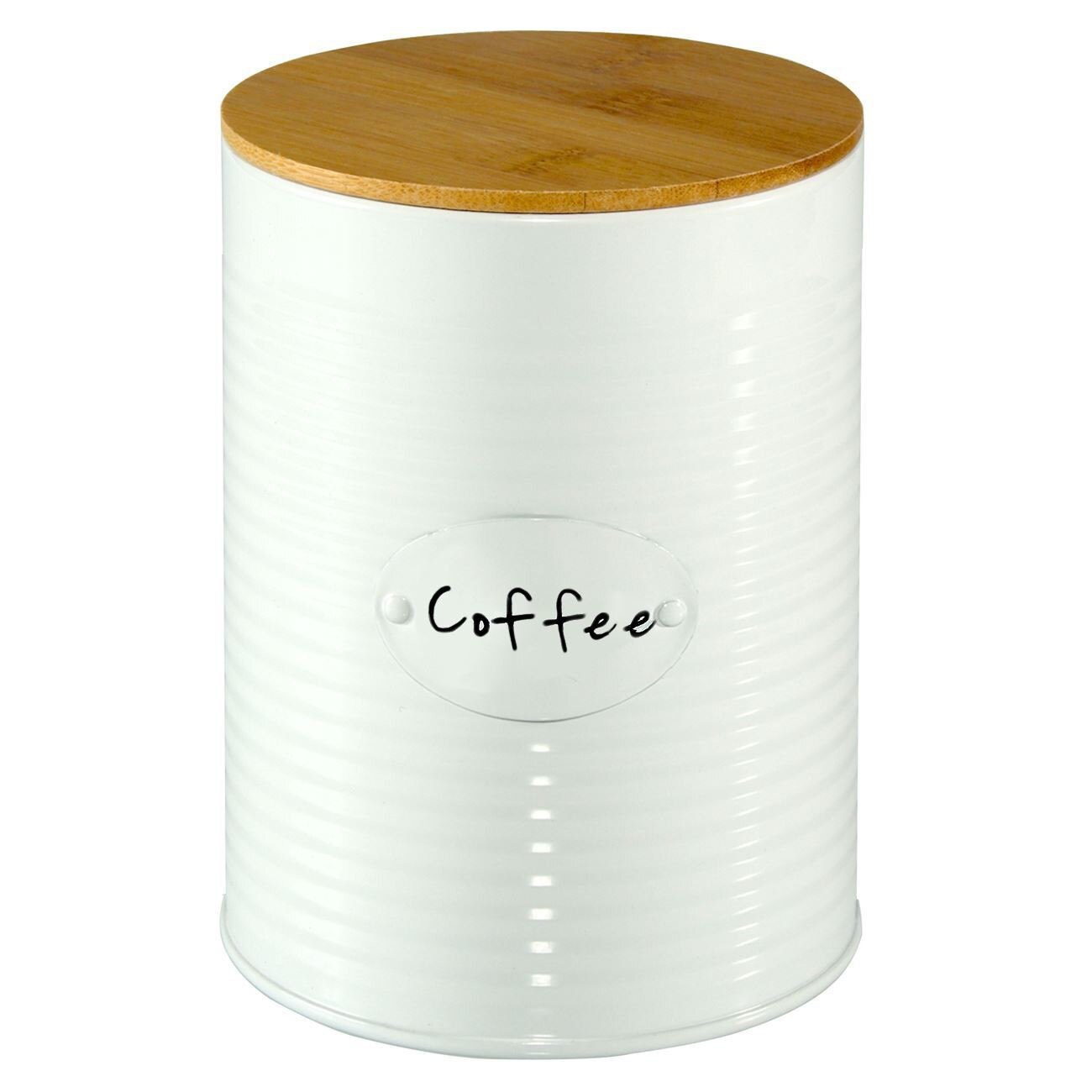 Cutie metalica pentru cafea, Zola, alba, 11x15 cm