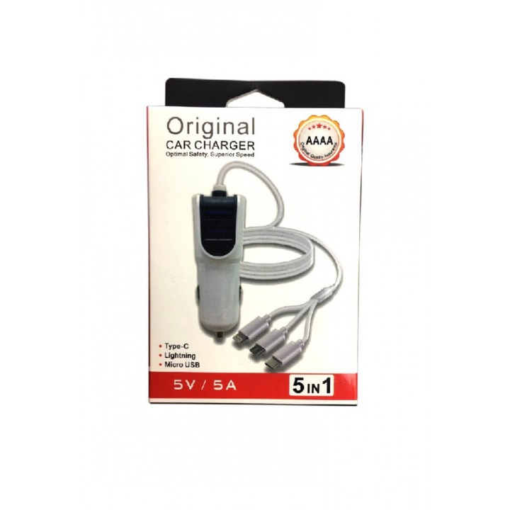 Зарядно за кола USB Man 5в1