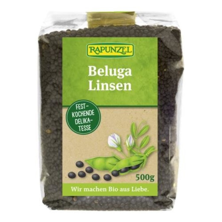 Linte beluga neagra mica bio, 500g, Rapunzel