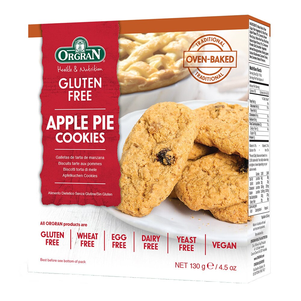 Biscuiti placintele cu mere x 130g, Orgran