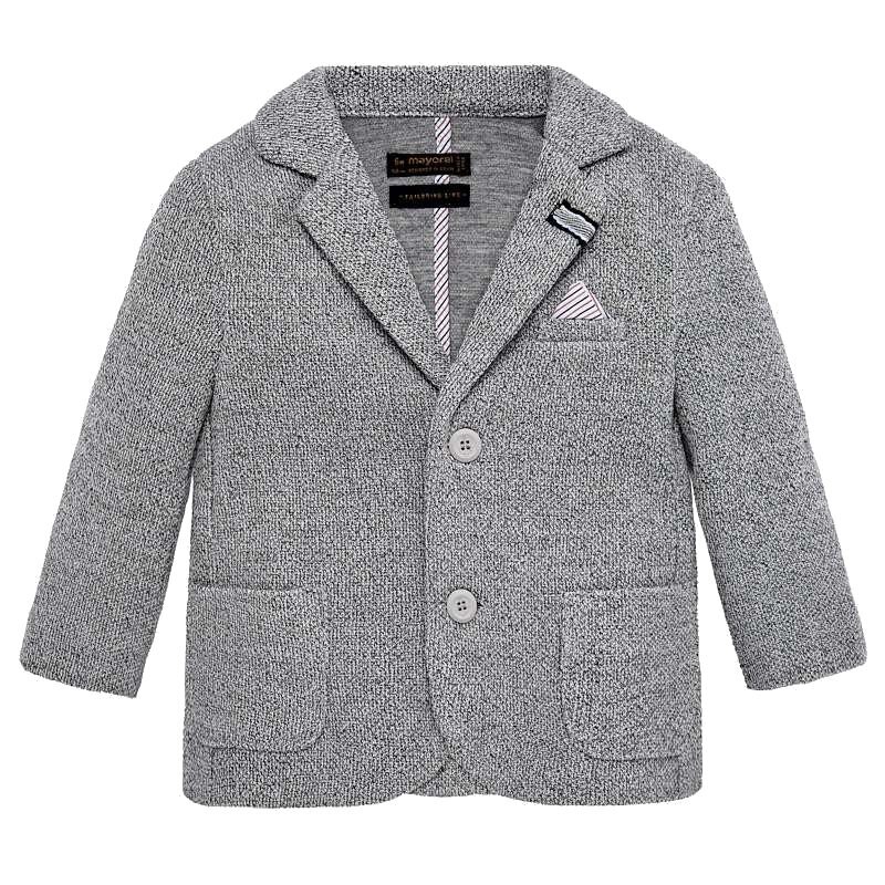 Jacheta eleganta gri pentru baietei 18 luni