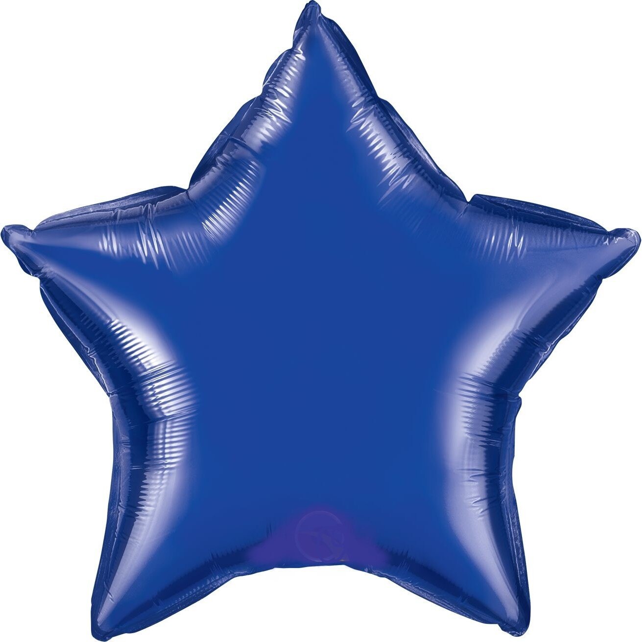 Balon folie dark blue metalizat stea - 50 cm, Qualatex 86472