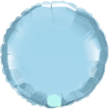 Balon folie pearl light blue metalizat rotund - 45 cm, Qualatex 63745 Balon folie pearl light blue metalizat rotund - 45 cm, Qualatex 63745