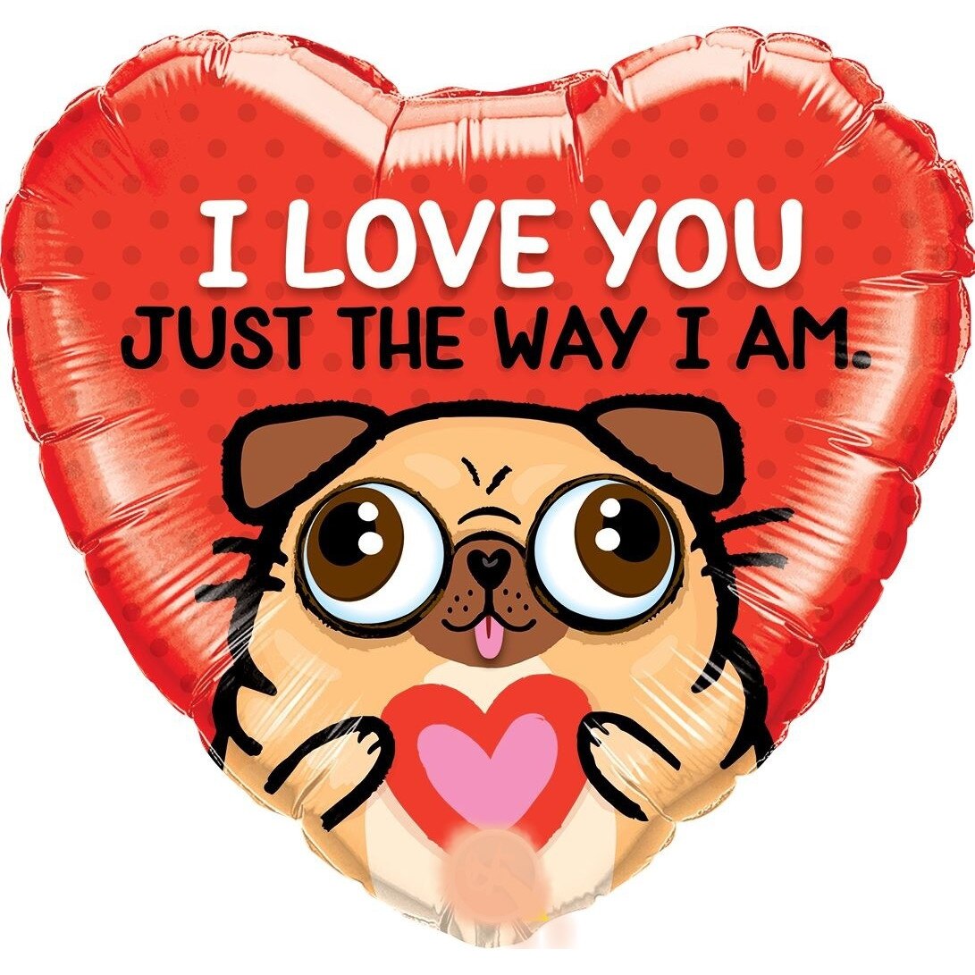 Balon Folie 45 cm Inima - I love you, Qualatex 78551