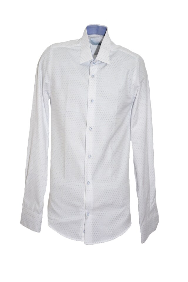 Camasa slim cu maneca lunga, D&J Exclusive, Alb