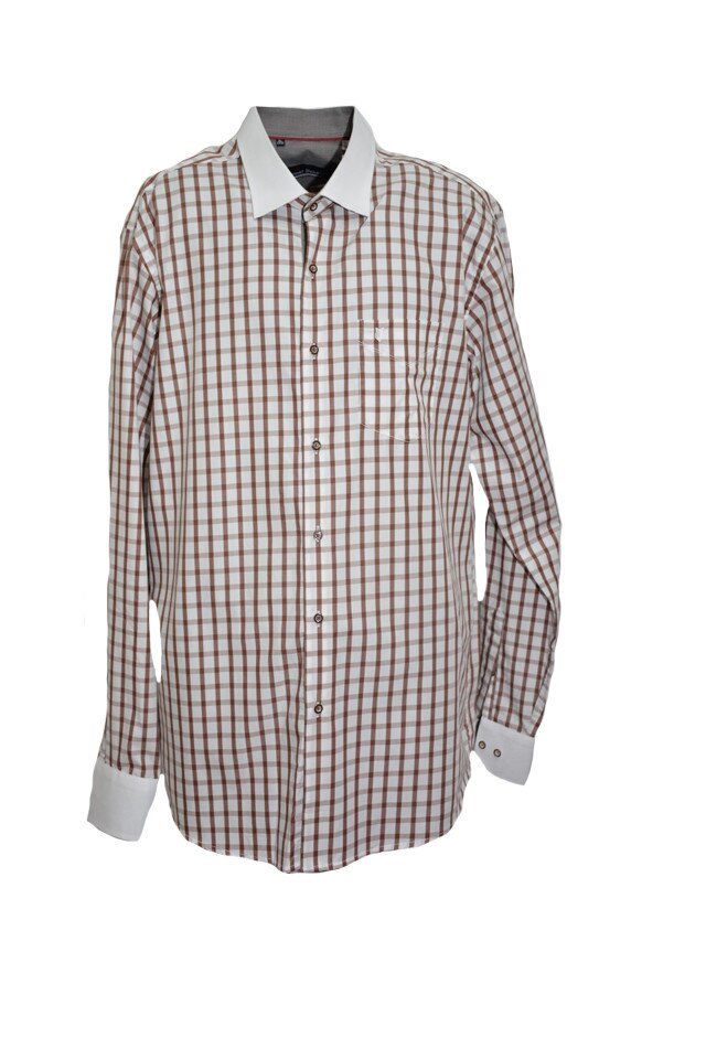 Camasa bissines,croi drept, D&J Exclusive, Alb/Visiniu