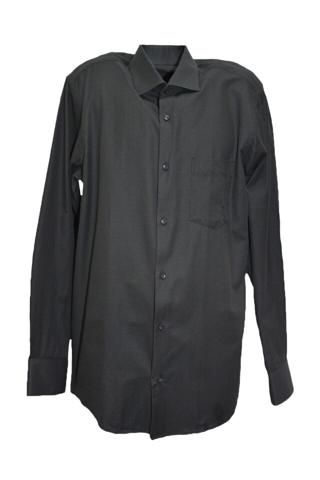 Camasa simpla cu maneca lunga, D&J Exclusive, Negru