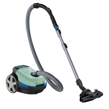 Aspirator cu sac Philips Performer Compact FC8367/09, 750 W, 3 L, Filtru anti-alergeni, Verde