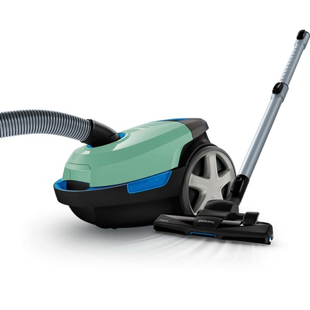 Aspirator cu sac Philips Performer Compact FC8367/09, 750 W, 3 L, Filtru anti-alergeni, Verde