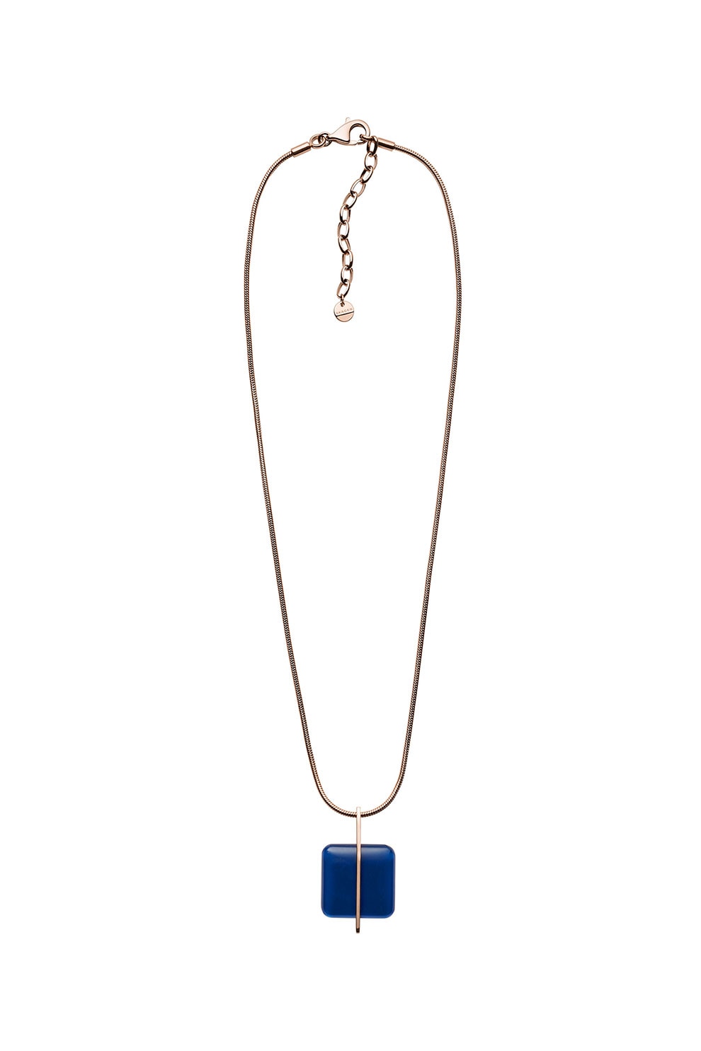 Skagen, Colier decorat cu talisman, Albastru/Auriu rose