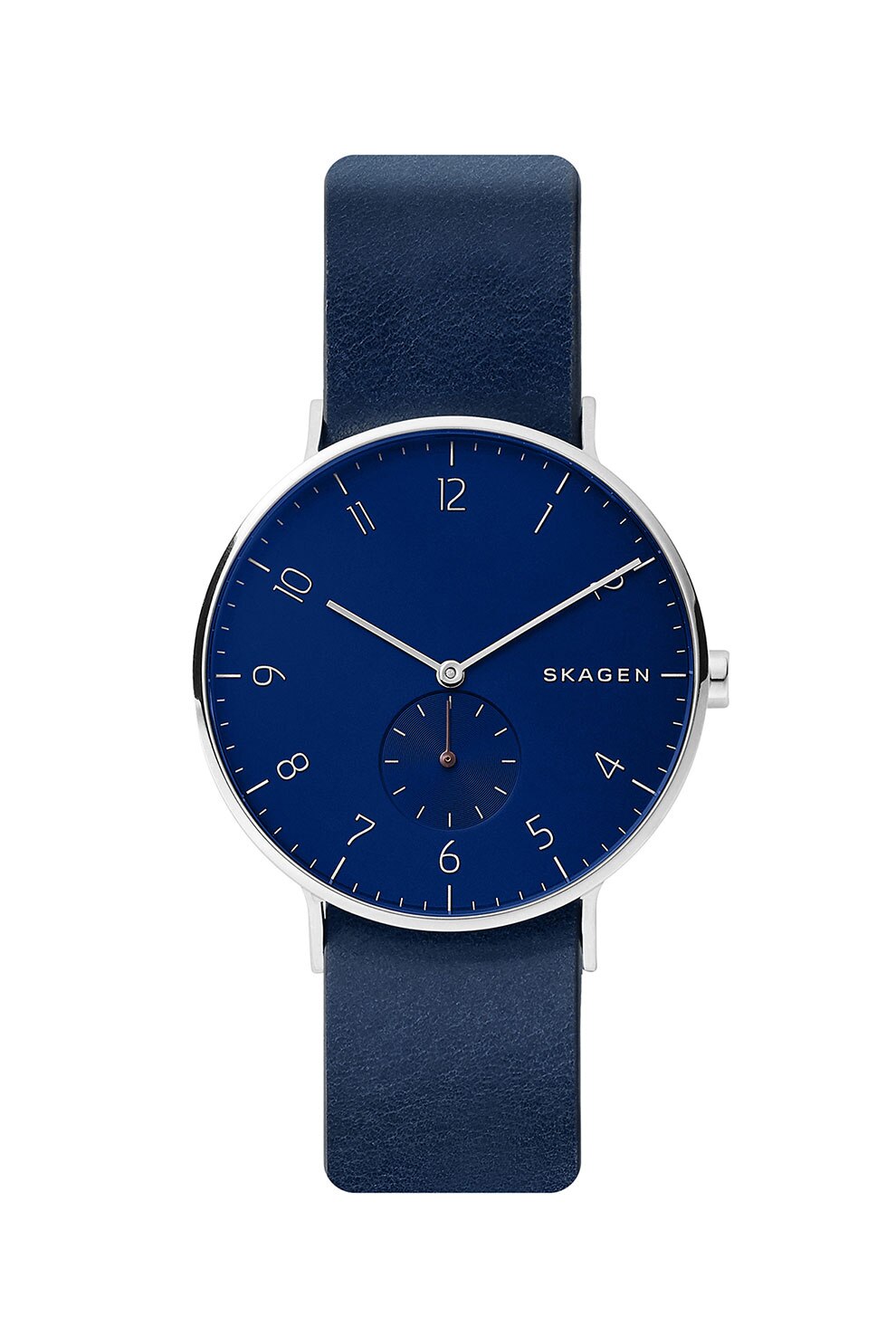 Skagen, Ceas cu o curea de piele reversibila Aaren, Bleumarin