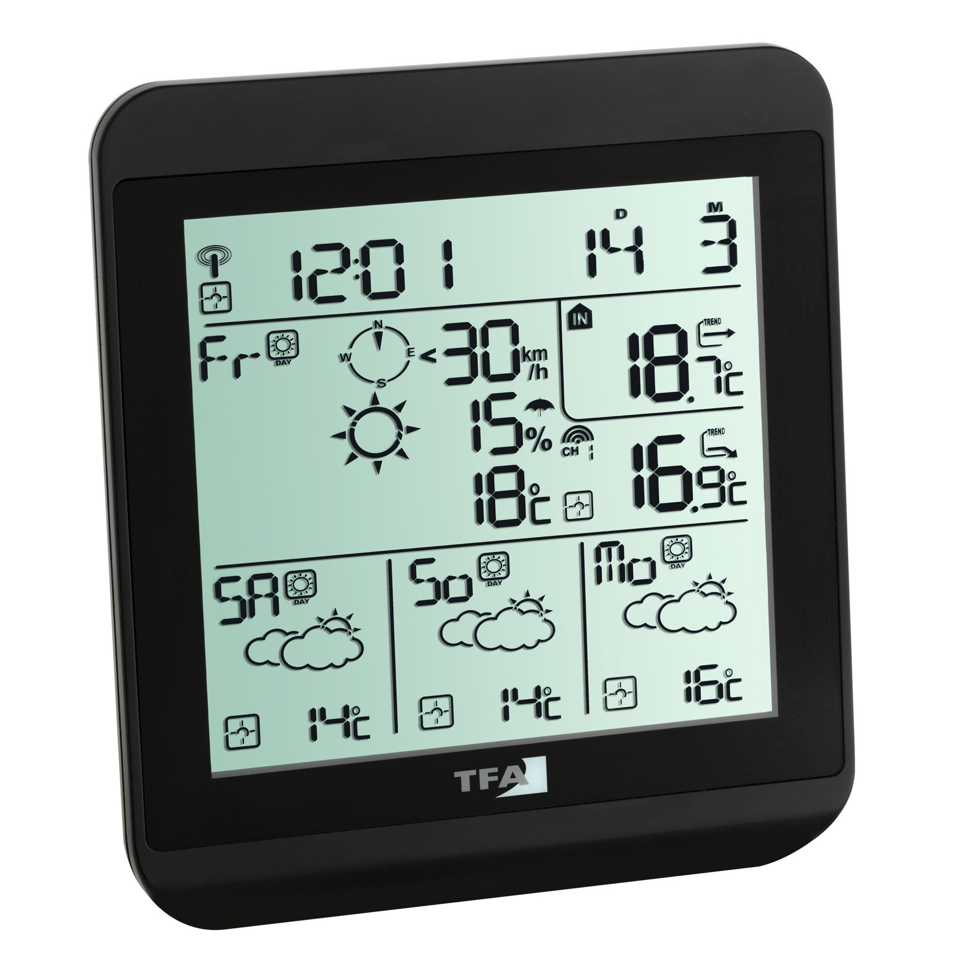 Sistem prognoza meteo Meteotime Fiesta TFA S35.1130.01 cu senzor extern wireless
