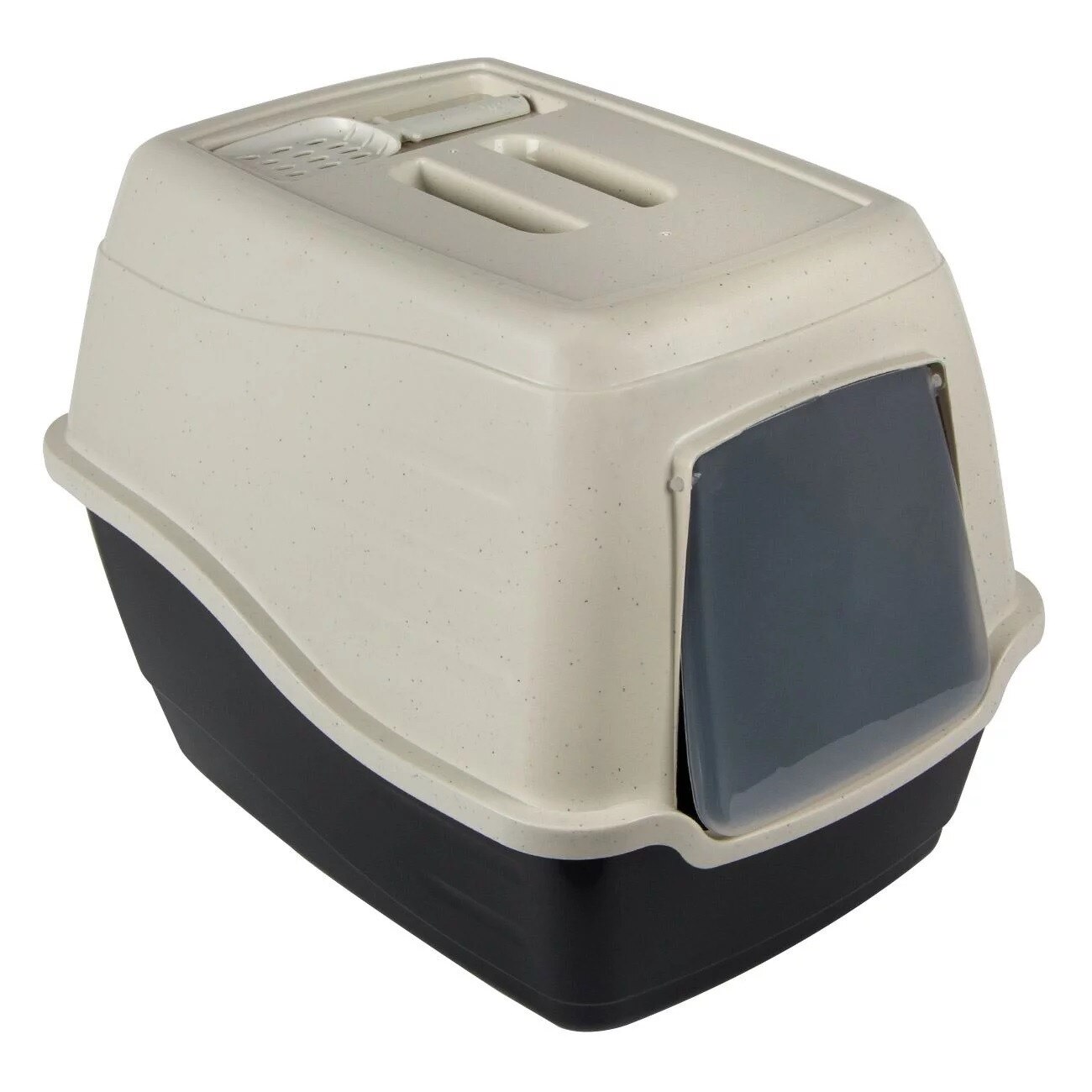 Litiera pentru pisici, Zola®, negru-bej, 46x36x40 cm