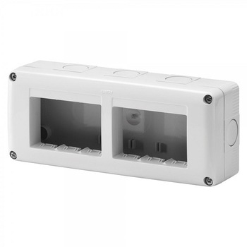 Doza cadru Gewiss, 6 module GW27005 - montaj aplicat Doza cadru Gewiss, 6 module GW27005 - montaj aplicat
