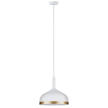 Lustra LED de tip pendul Neordic Embla, Paulmann, 150 cm, 20W, Alb/auriu Lustra LED de tip pendul Neordic Embla, Paulmann, 150 cm, 20W, Alb/auriu