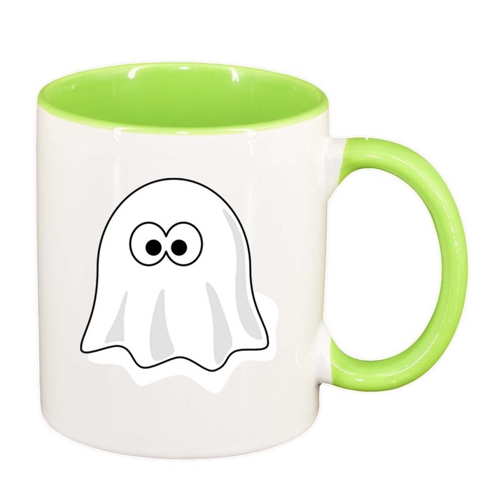 Cana "Emoticon", interior verde deschis, 330ml, D590