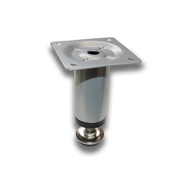 Picior cilindric reglabil, H80, pentru mobilier, finisaj aluminiu Picior cilindric reglabil, H80, pentru mobilier, finisaj aluminiu