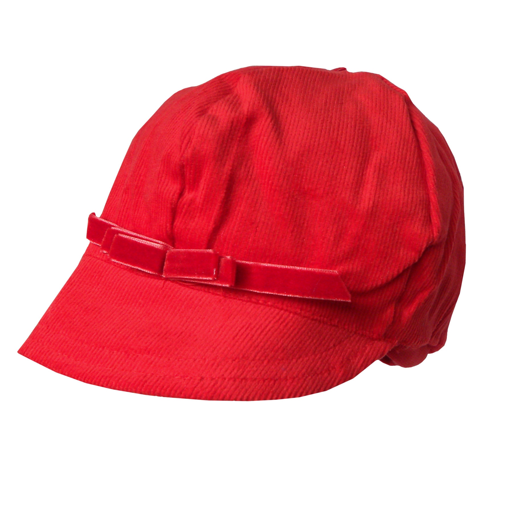 Sapca Piticot S106 din raiat cu fundita catifea, Rosu