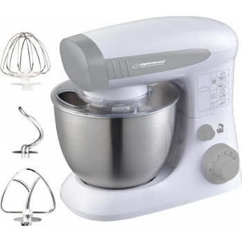 Robot de bucatarie Esperanza EKM024, 800W, 6 Viteze, Miscare Eliptica, Bol Inox 4 l, Alb/Argintiu Robot de bucatarie Esperanza EKM024, 800W, 6 Viteze, Miscare Eliptica, Bol Inox 4 l, Alb/Argintiu