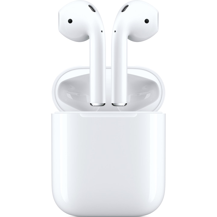 Apple AirPods2 vezeték nélküli gyári fülhallgató, vezetékes töltőtokkal, Fehér